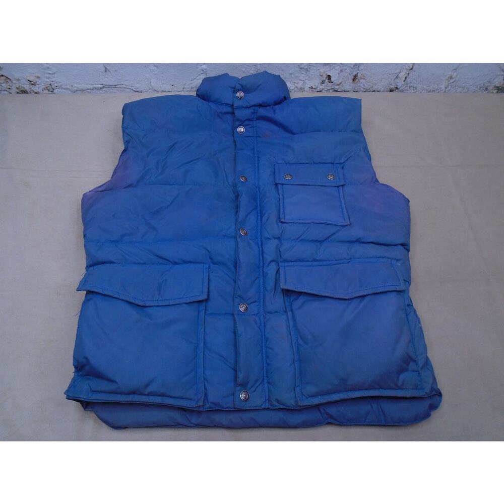 Vintage Ski Daddle Goose Down Puffer Vest Ski Men's Size Medium 80s Blue